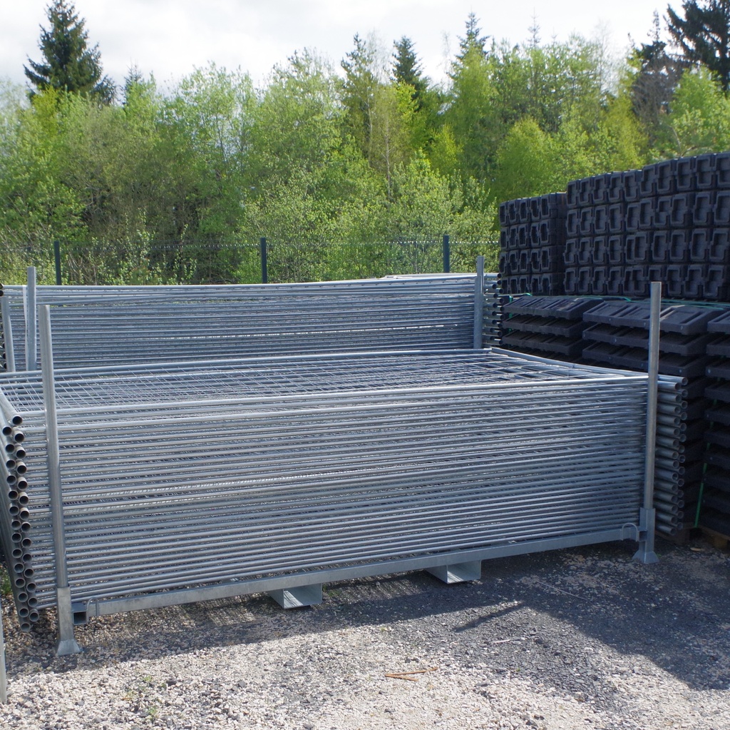 Rack de rangement pour clôtures grillagées ht. 2 m