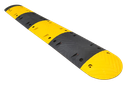 [08-RJN-4#NOIR] Ralentisseur jaune et noir standard Ht 7 cm (Module central, Noir, 7 cm)
