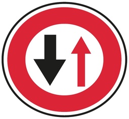 Panneau temporaire Cédez le passage - BK15