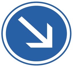 Panneau temporaire Contournement droite ou gauche - BK21