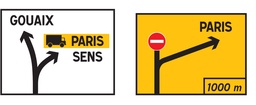 Panneau temporaire Présignalisation de déviation - KD42