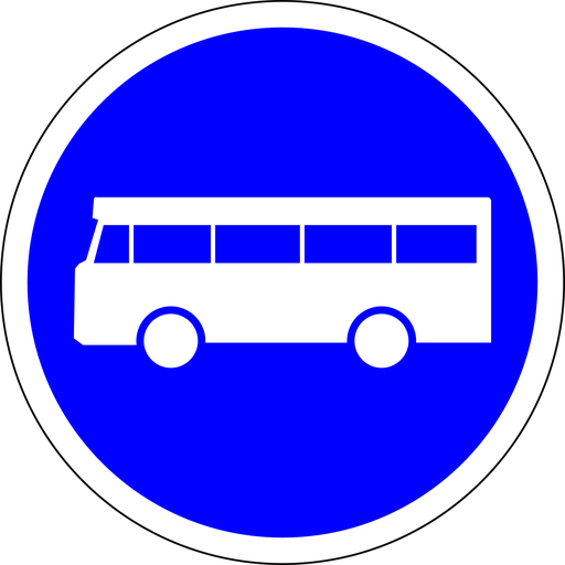 Panneau permanent Voie réservée aux véhicules de transports en commun - B27A