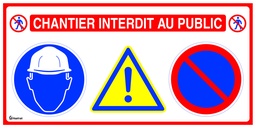 [01-SDC-1] Panneau chantier interdit au public avec logos
