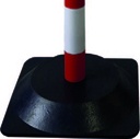 Poteau PEHD pour chaîne plastique avec socle