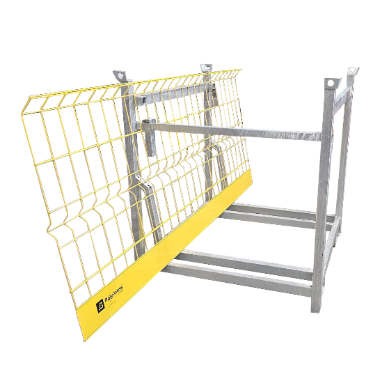 Rack de transport et stockage pour panneaux garde-corps grillagées