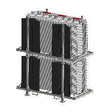 Rack de transport et stockage pour barrières de police PEHD BEP-2