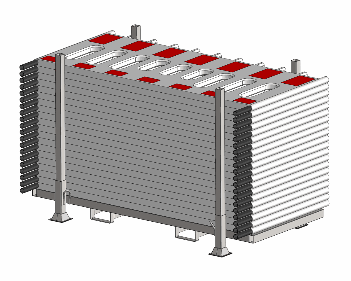 Rack de transport et stockage pour barrières PEHD BEP-01