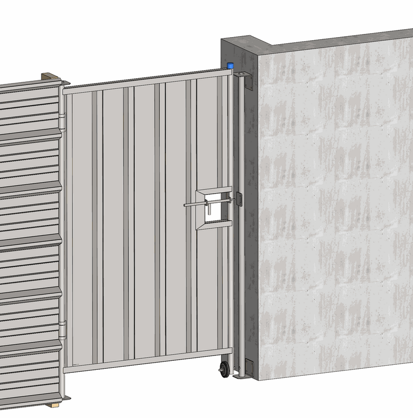 Platine pour fixation portail sur mur PPCG