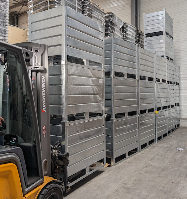 Panier de stockage en tôle pleine  1000 kg