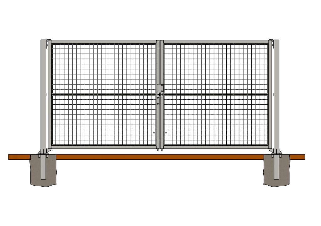 Kit de 2 fourreaux de scellement pour portails modulables