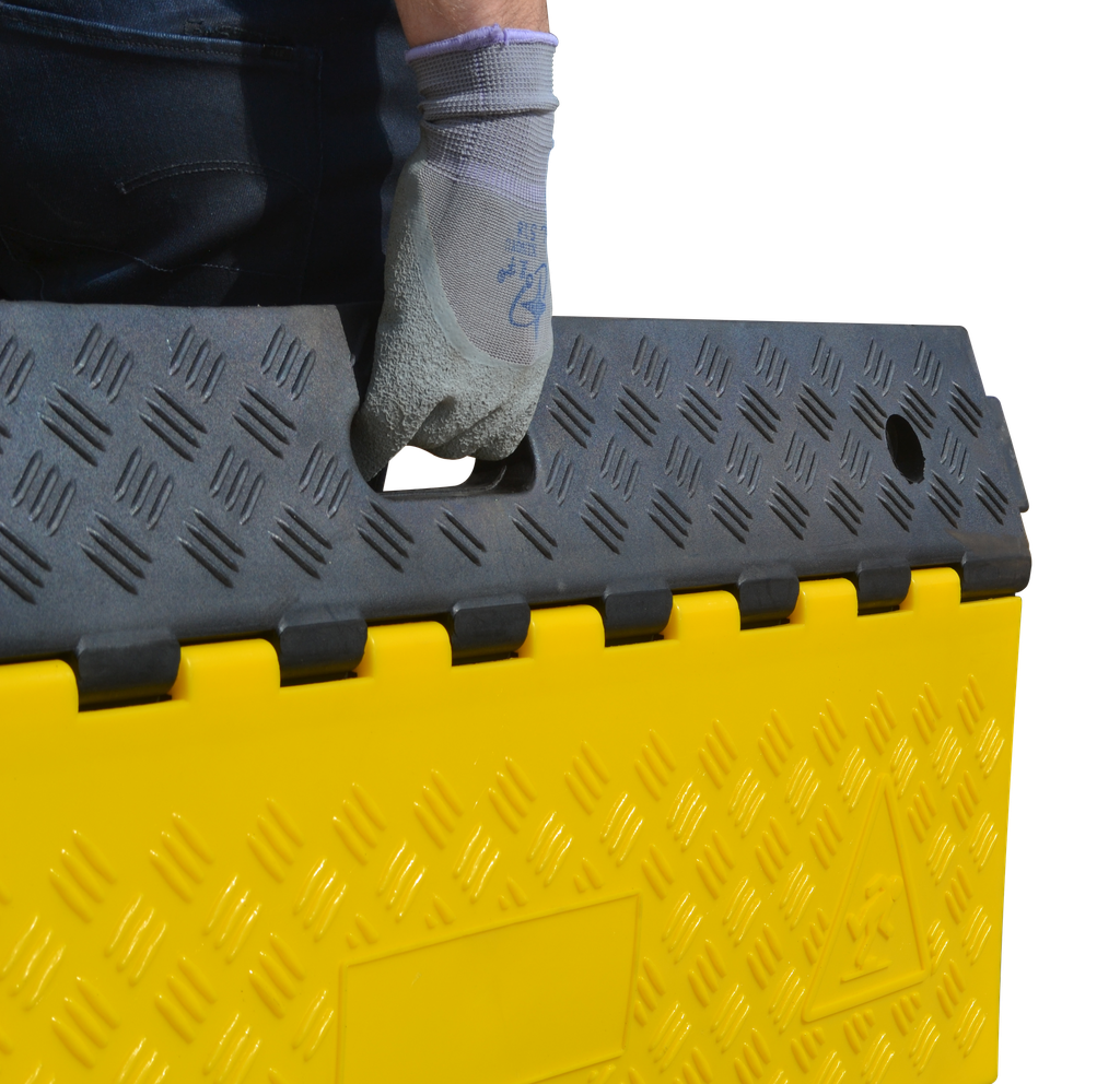 Rampe de passage de câble avec couvercle