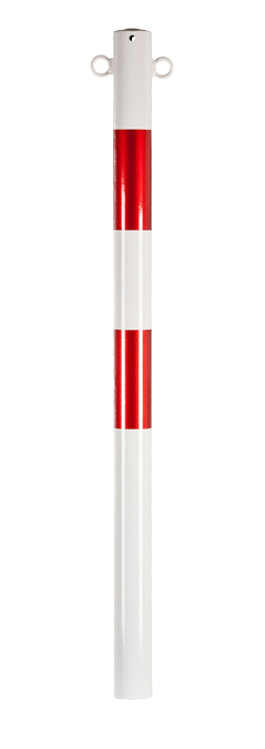 Poteau métallique pour chaîne plastique