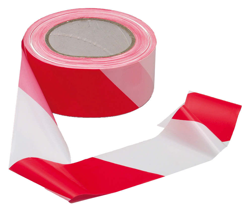 Ruban de balisage rouge et blanc