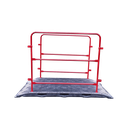 Passerelle piétons thermoplastique avec barrières amovibles