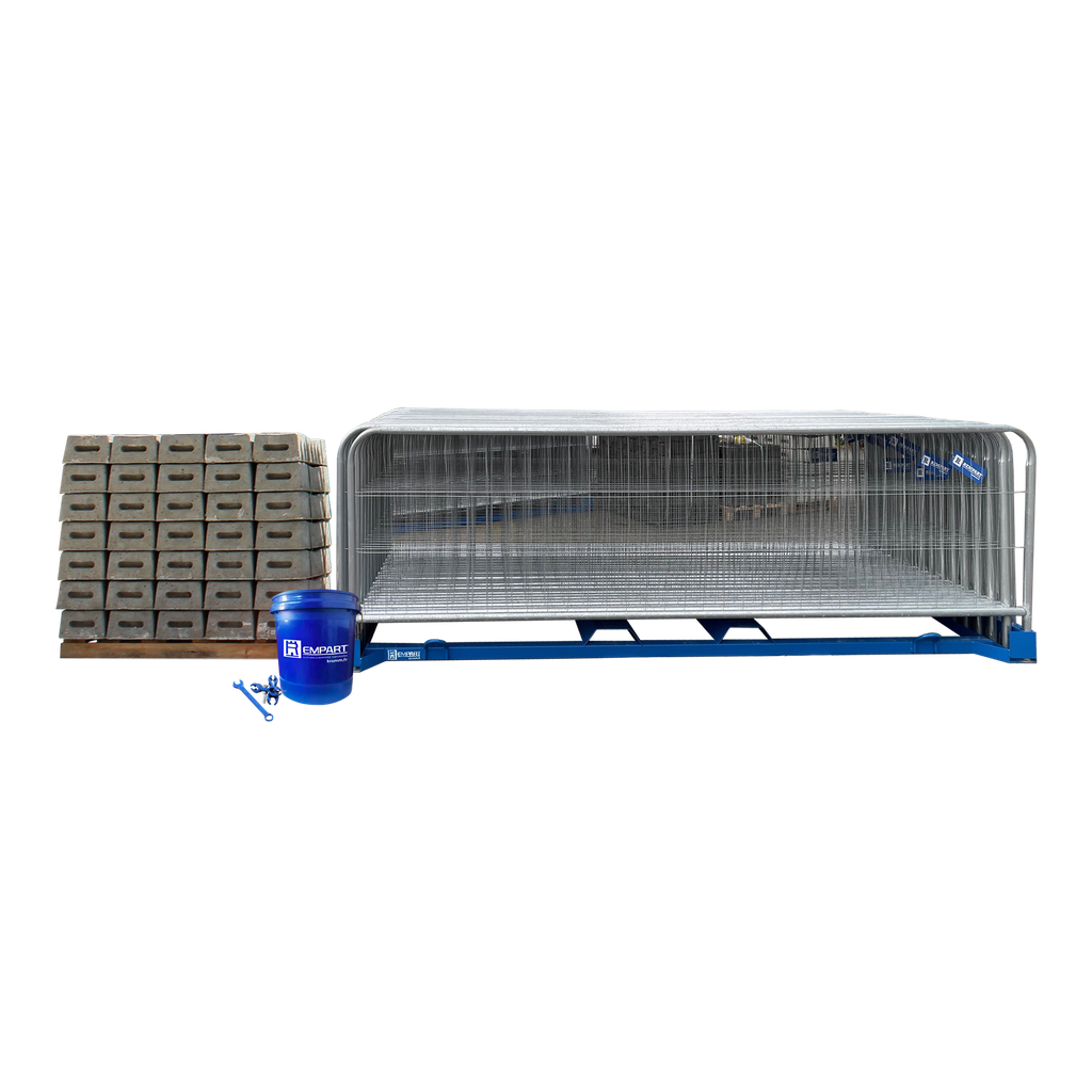 Starter pack REMPART® - Clôture grillagée renforcée arrondie Ht 1.1 m (02-BGR-06)