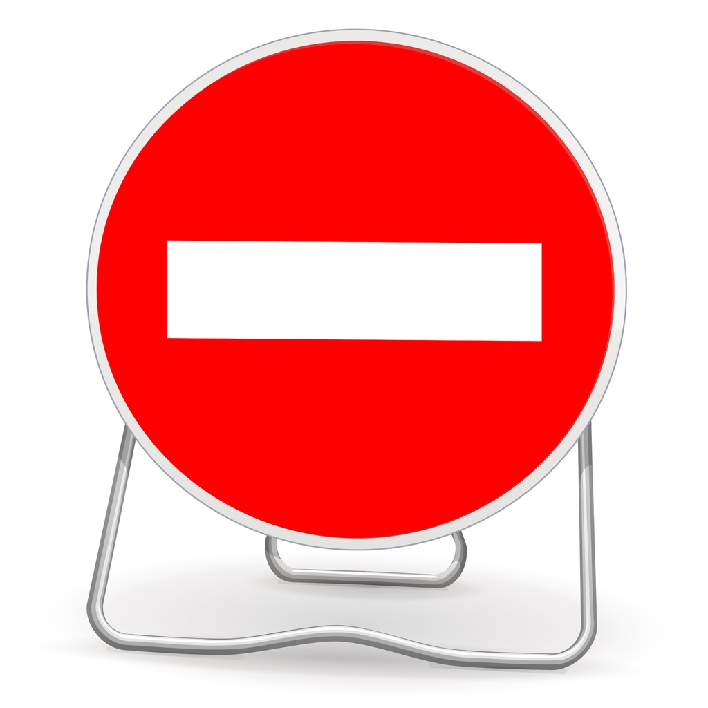 Panneau temporaire Sens interdit - BK1