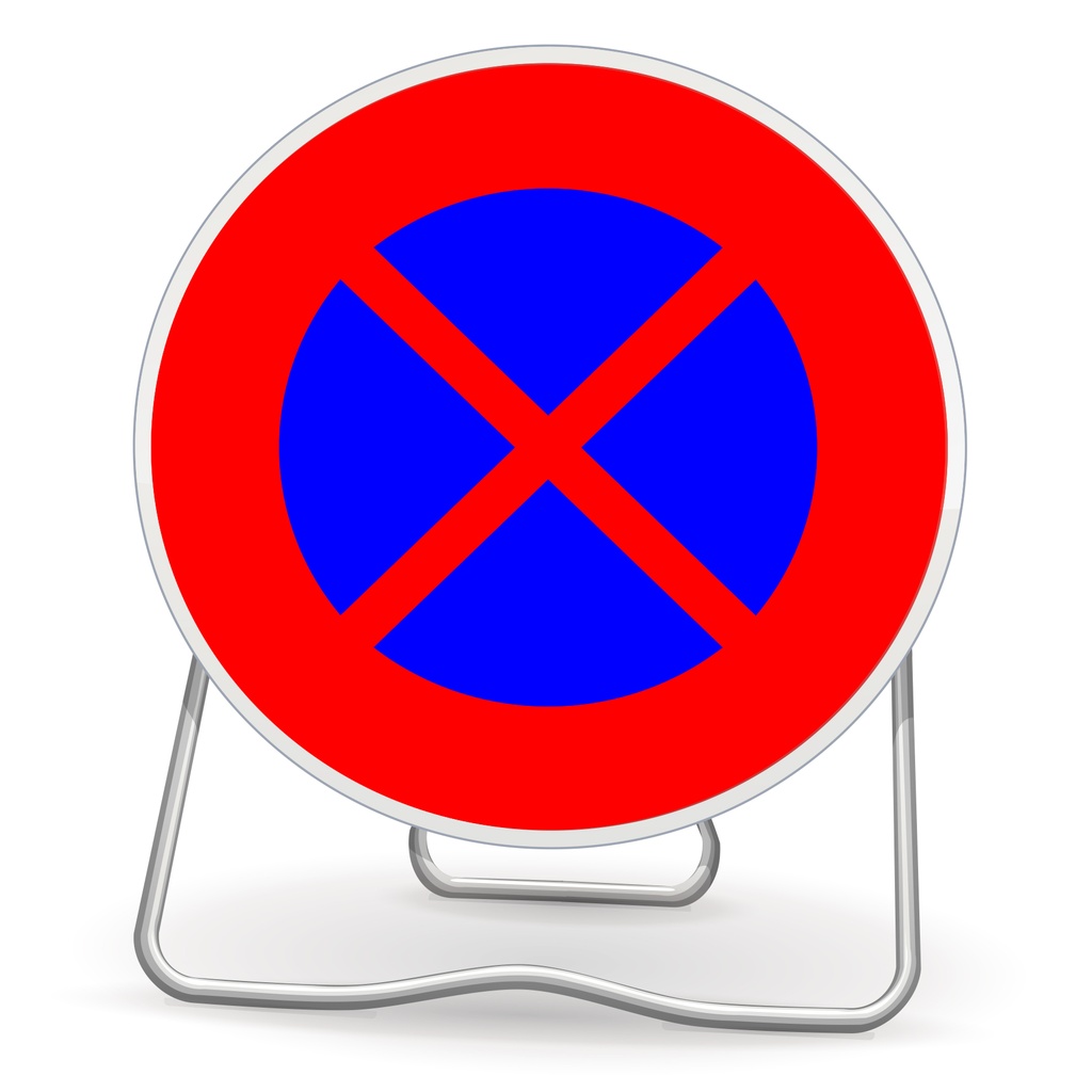 Panneau temporaire Arrêt et stationnement interdits - BK6D