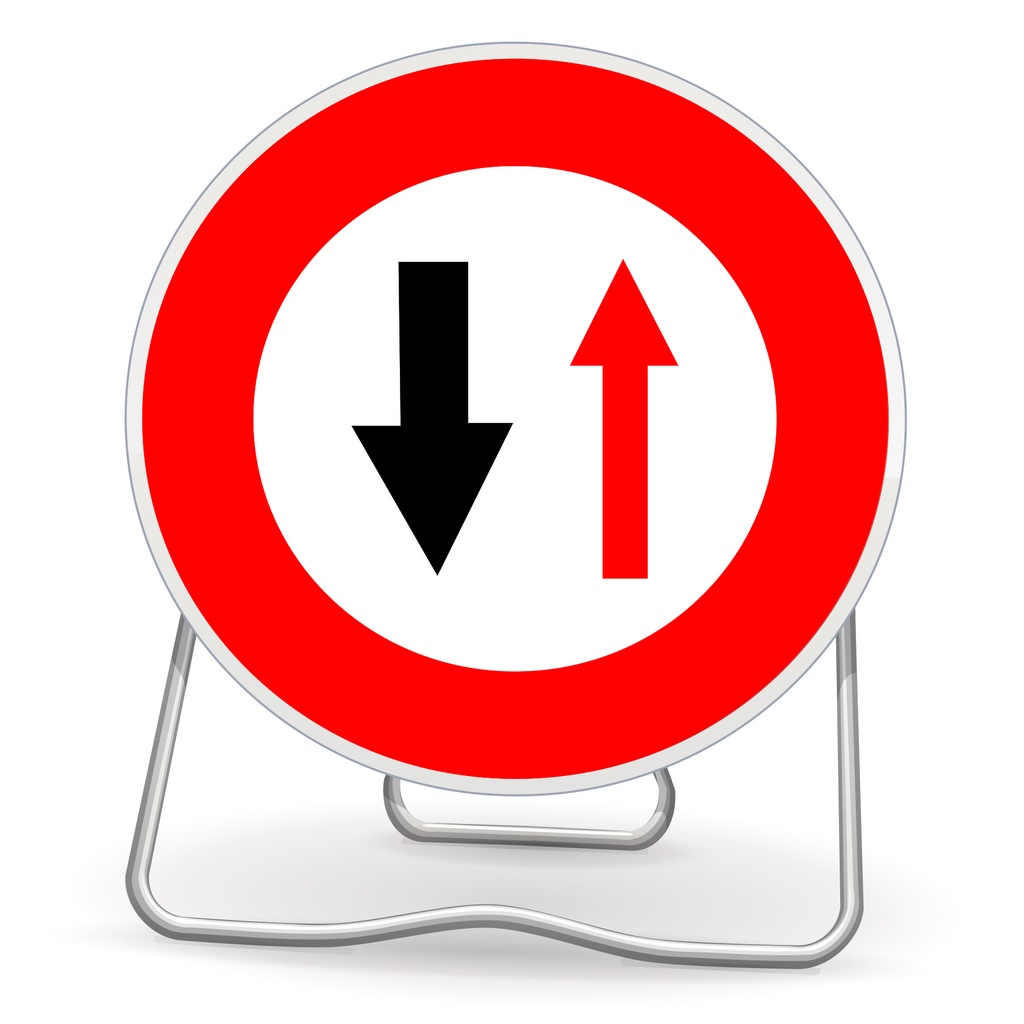 Panneau temporaire Cédez le passage - BK15