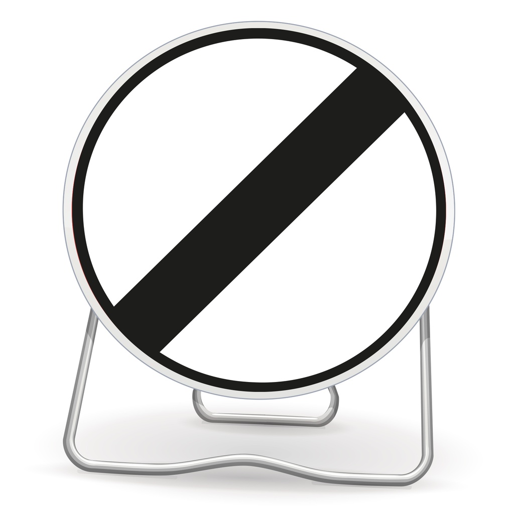 Panneau temporaire Fin d'interdiction - BK31