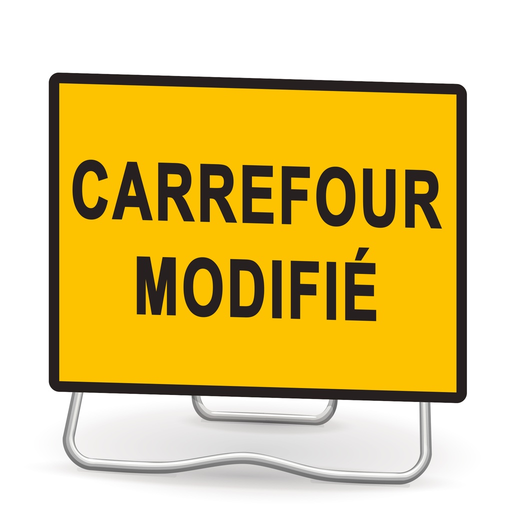 Panneau temporaire KC 'Carrefour modifié'