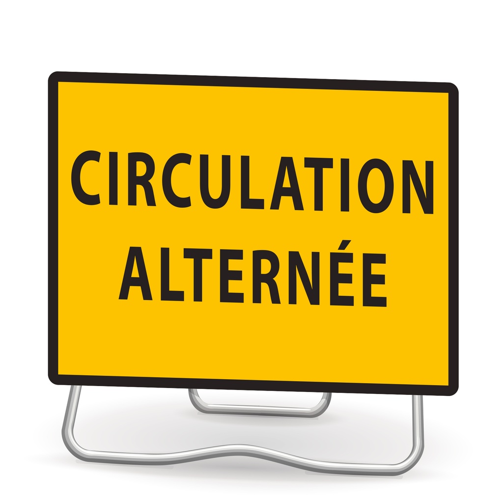 Panneau temporaire KC 'Circulation alternée'