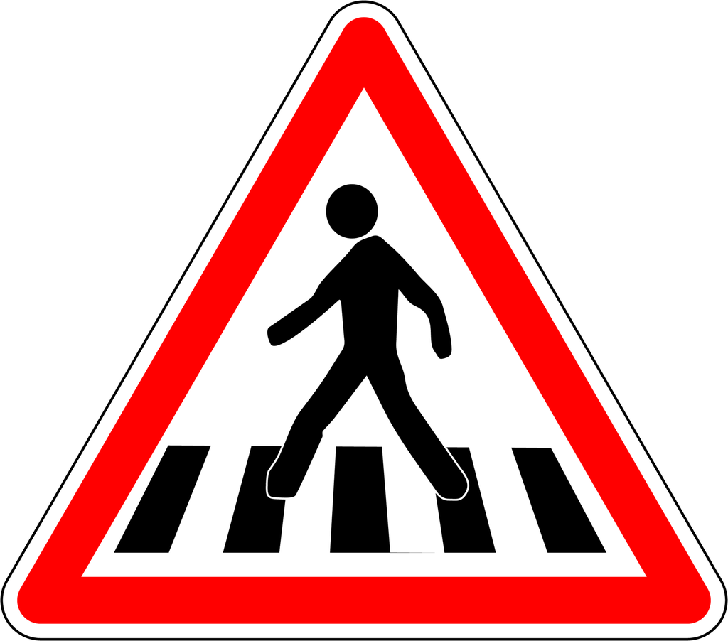 Panneau permanent Passage piétons - A13B