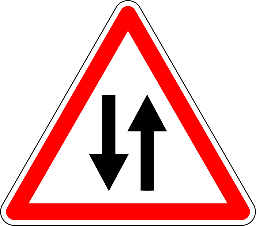 Panneau permanent Circulation à double sens - A18