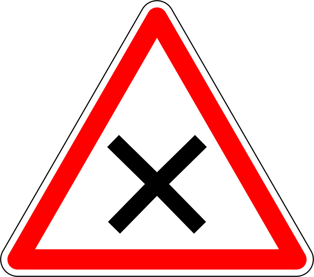 Panneau permanent Cédez le passage à l'intersection - AB1