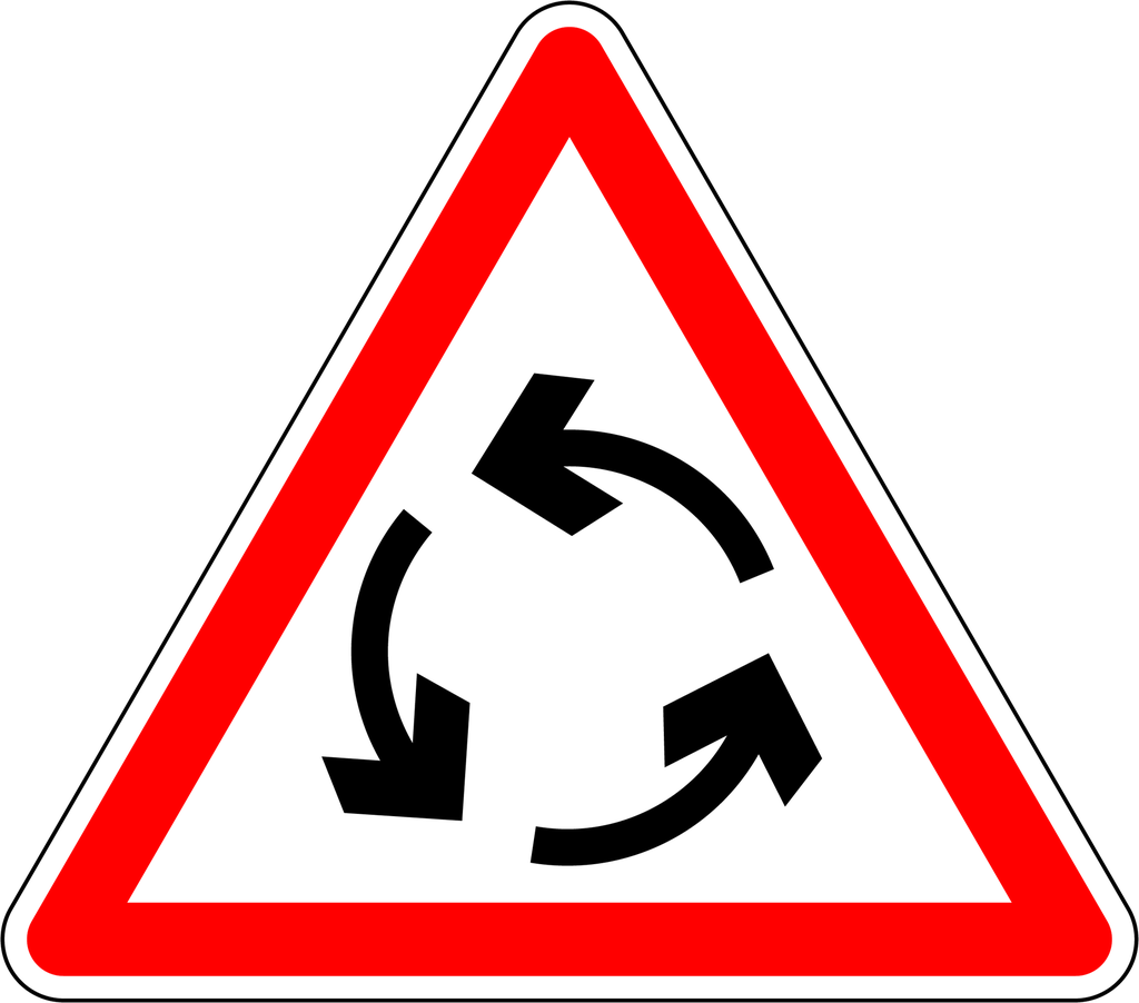 Panneau permanent Carrefour giratoire - AB25