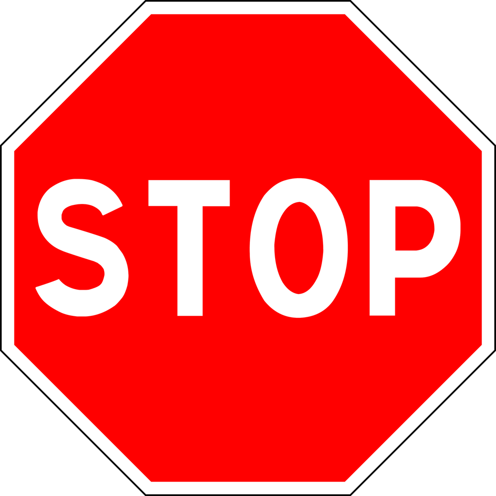 Panneau permanent Arrêt à l'intersection &quot;Stop&quot; - AB4