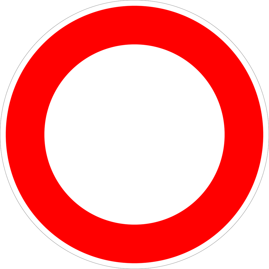 Panneau permanent Circulation interdite - B0