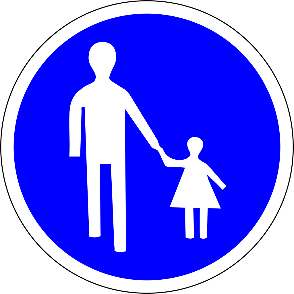 Panneau permanent Chemin pour piétons obligatoire - B22-B