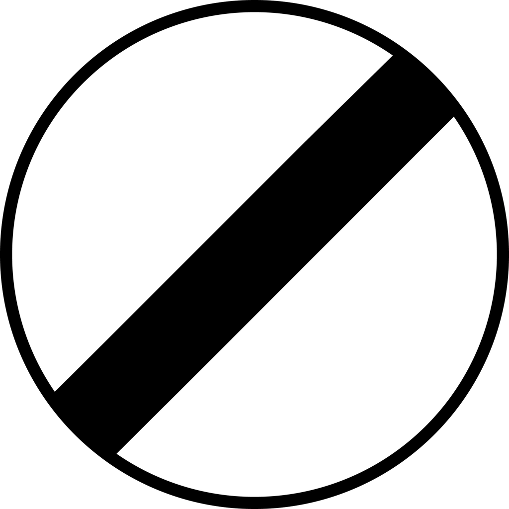 Panneau permanent Fin de toutes les interdictions - B31