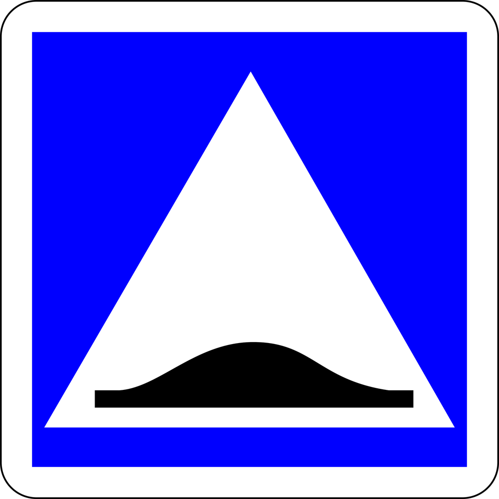 Panneau permanent Surélévation de chaussée - C27