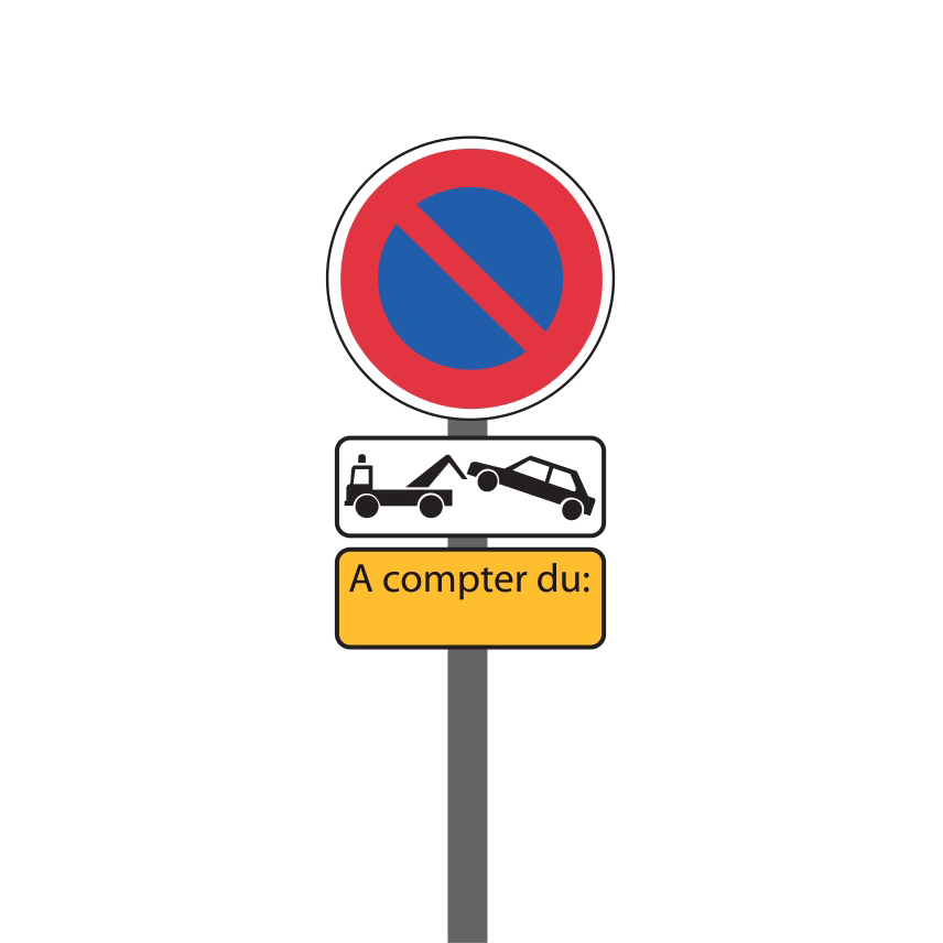 Totem anti-stationnement temporaire