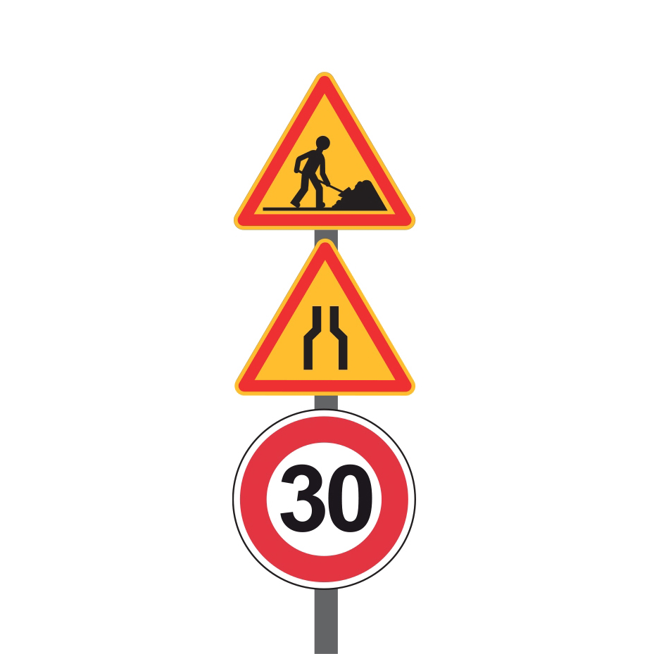 Totem de signalisation temporaire polypropylène