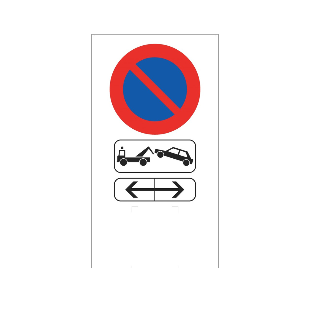 Panneau anti-stationnement avec emplacement pour arrêté - Éco