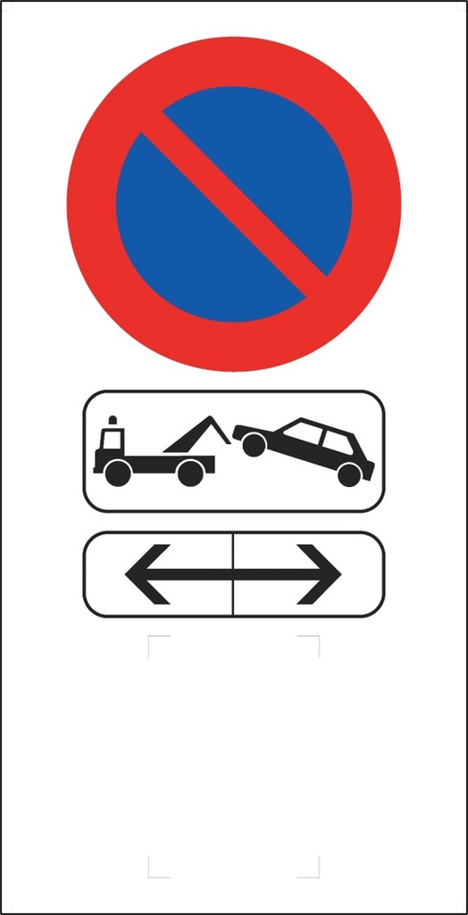 Panneau anti-stationnement avec emplacement pour arrêté - Éco