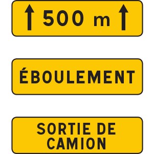 Panonceau temporaire KM