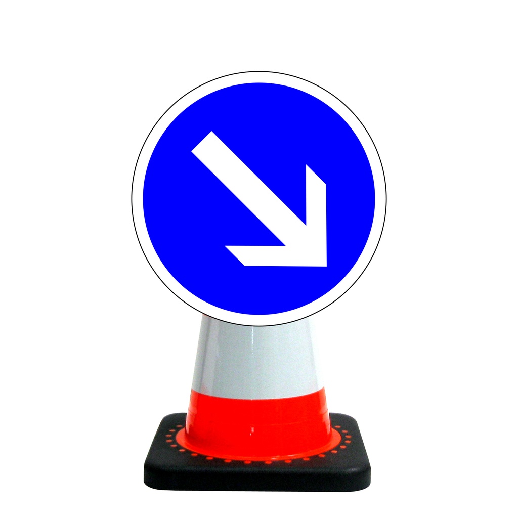 Panneau temporaire Contournement droite ou gauche - BK21