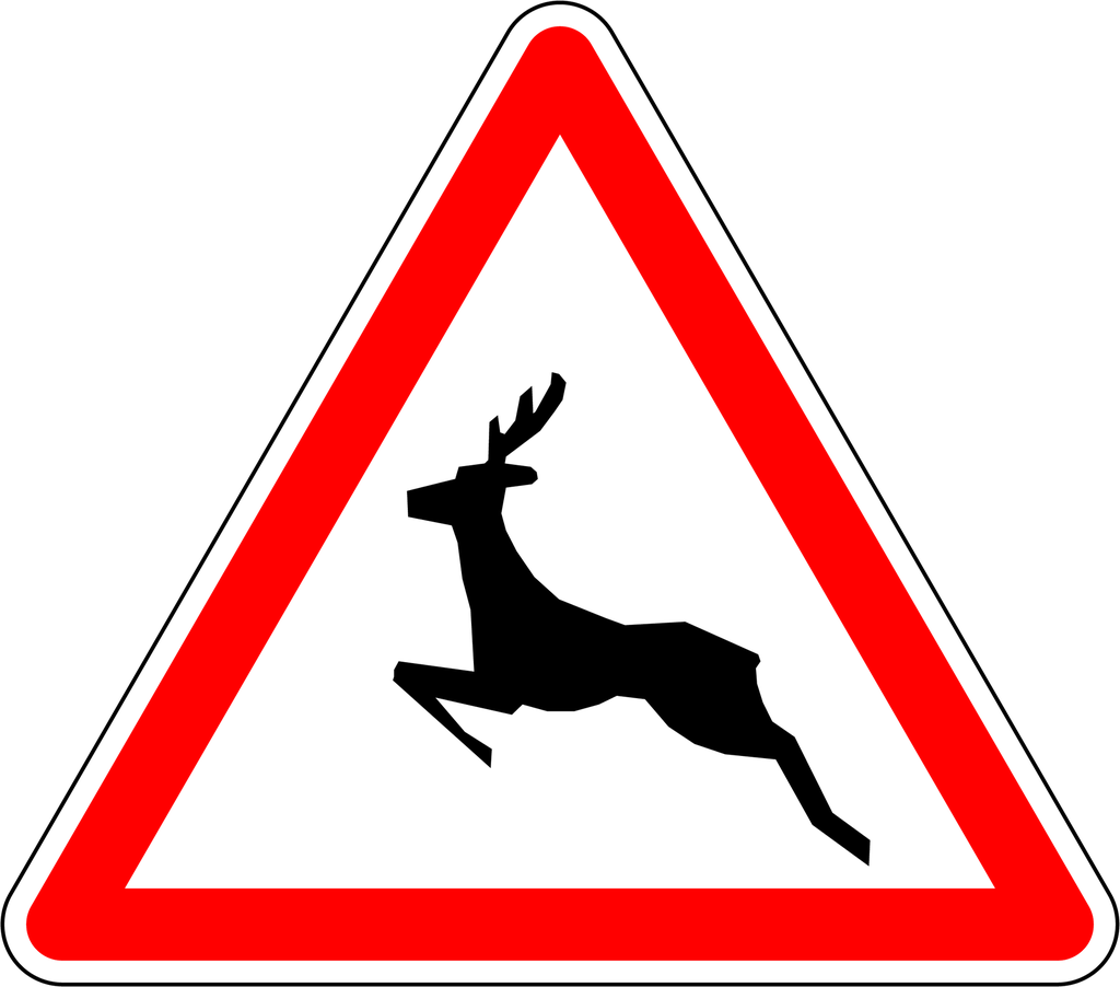 Panneau permanent Passage d'animaux sauvages - A15B