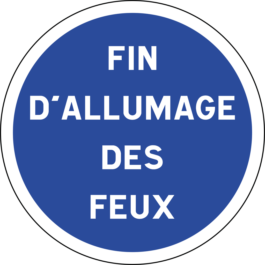 Panneau permanent Fin d'obligation spécifique - B49