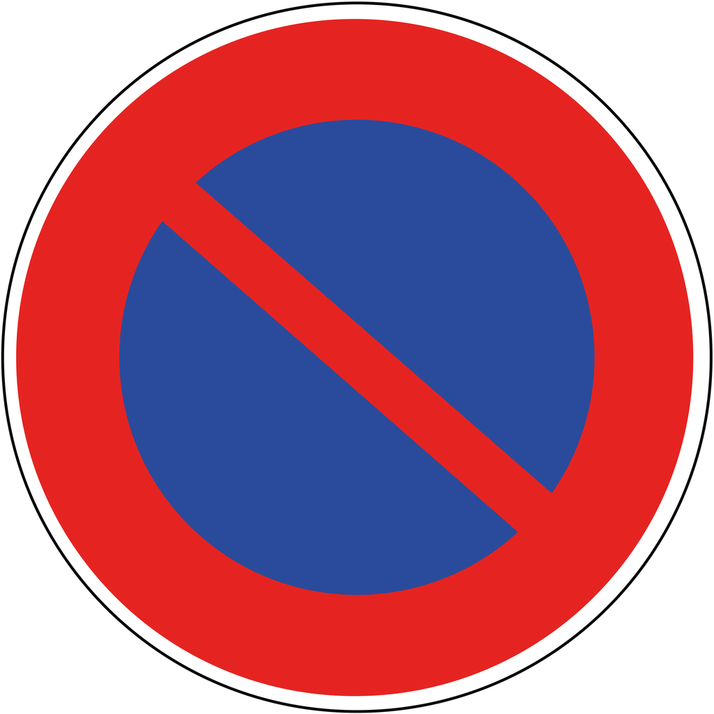 Panneau permanent Stationnement interdit ou réglementé - B6A1