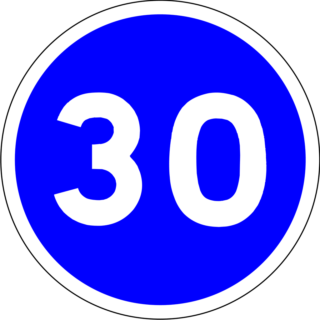 Panneau permanent Vitesse minimale obligatoire - B25