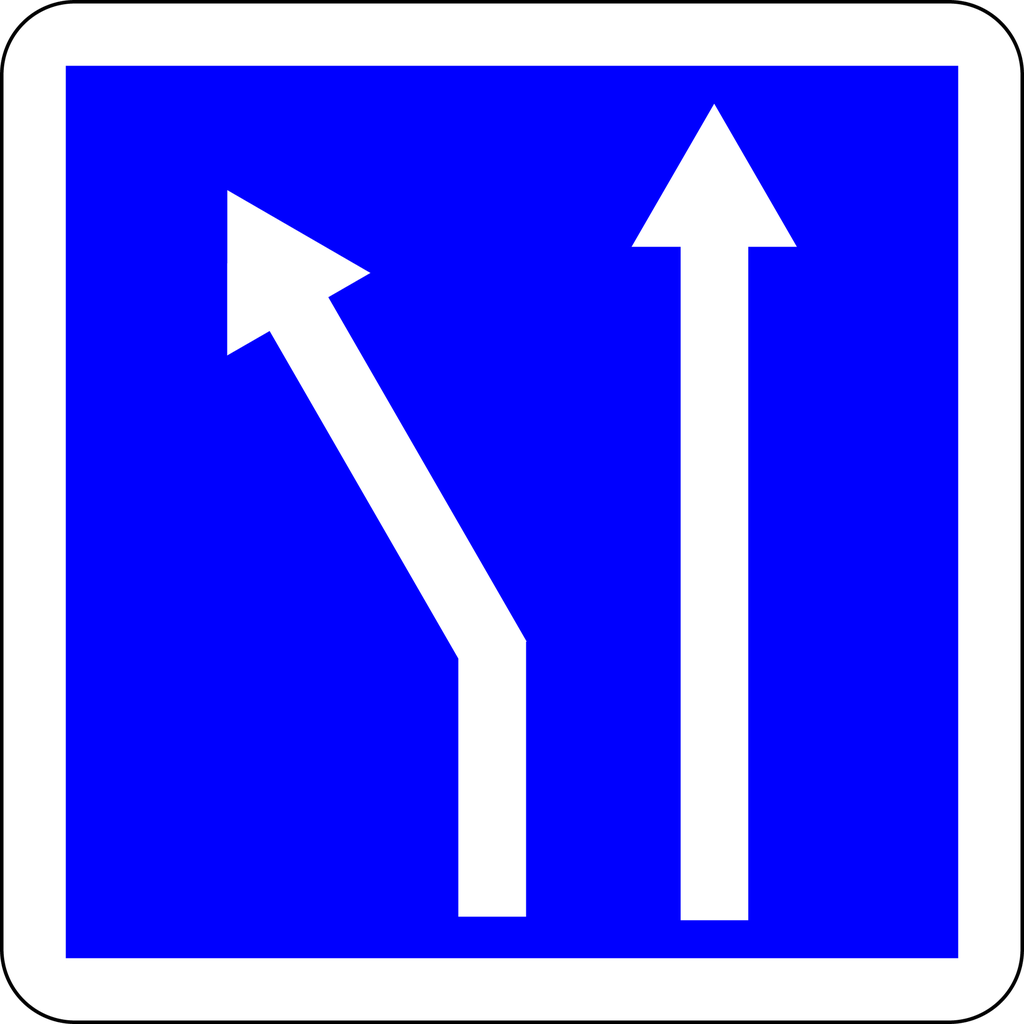 Panneau permanent Affectation des voies - C24BEX1