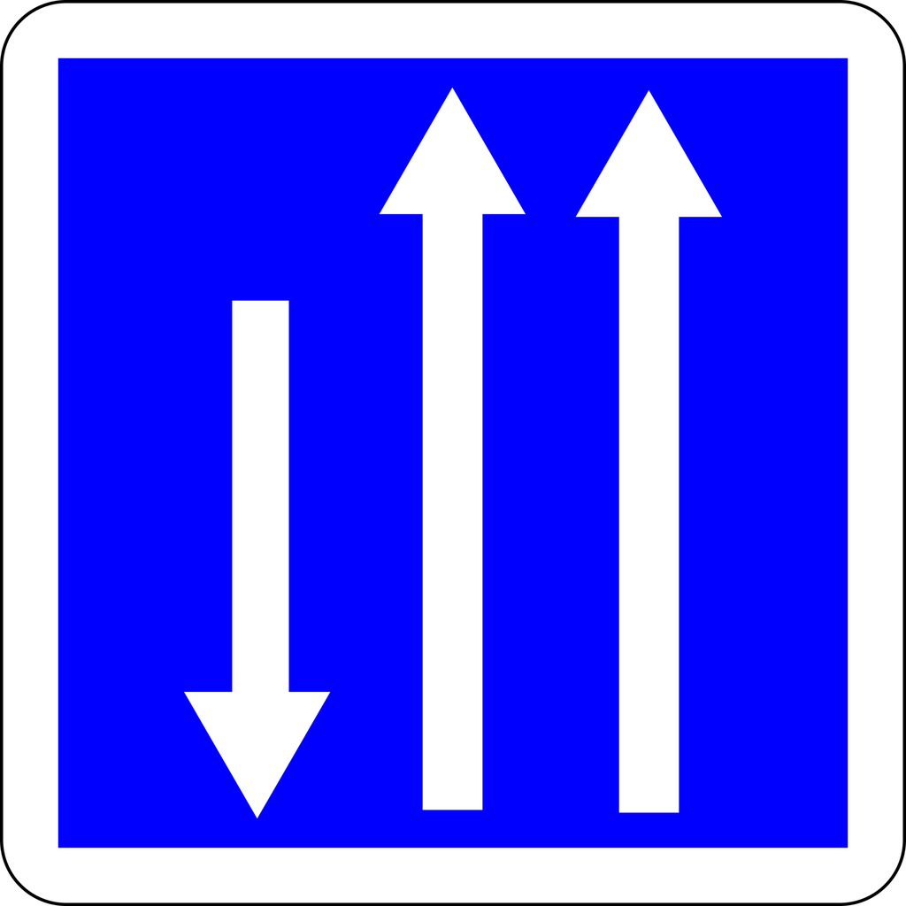 Panneau permanent Créneau de dépassement - C29B