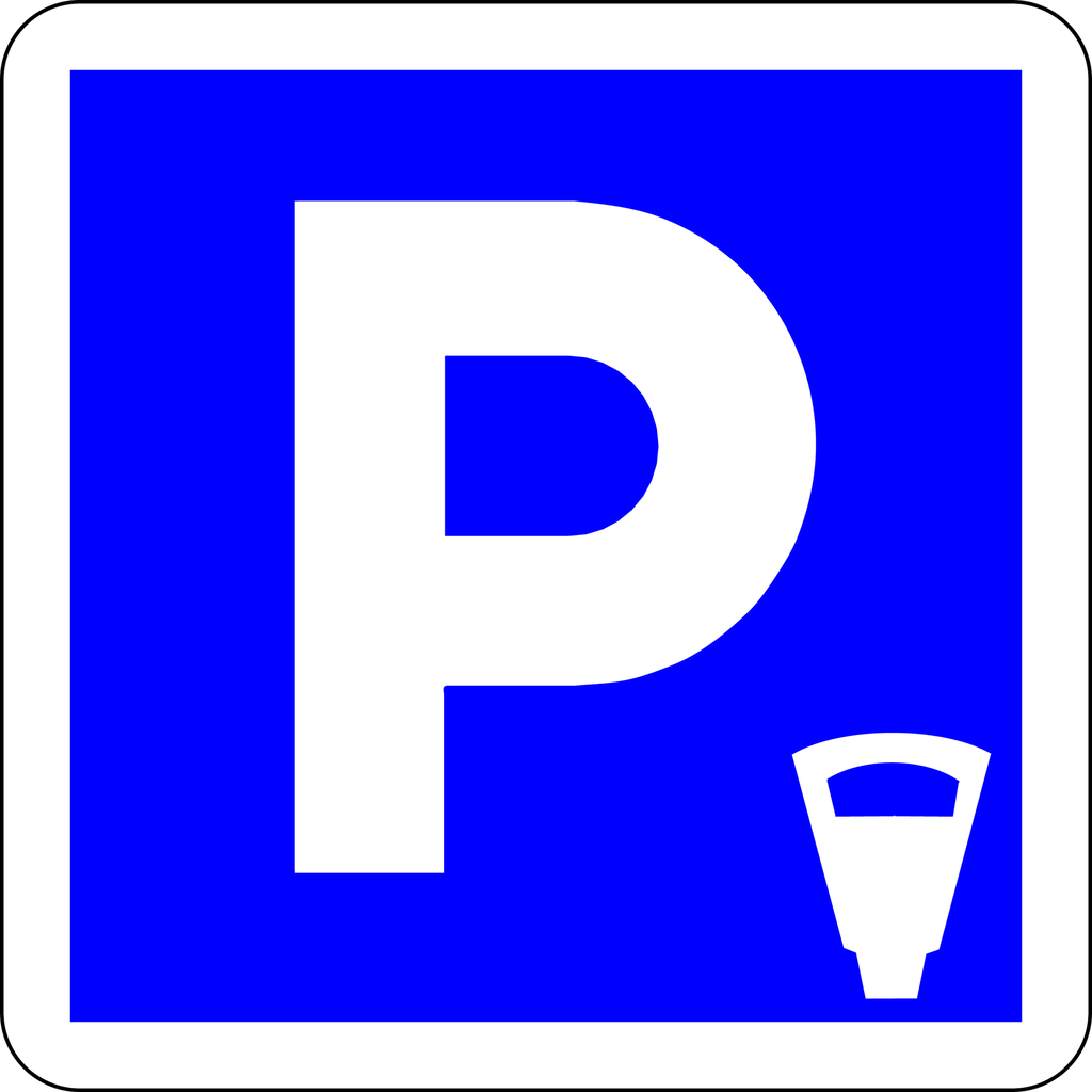 Panneau permanent Lieu aménagé pour le stationnement payant - C1C