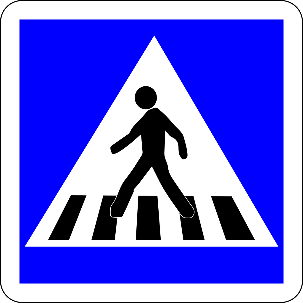 Panneau permanent Passage piéton - C 20A