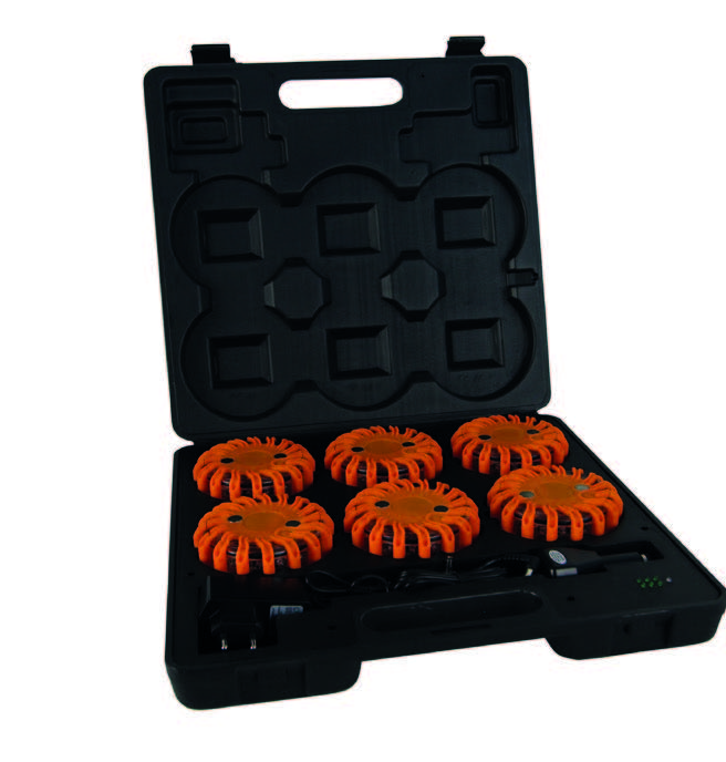 Malette de 6 flash rotatif à LED