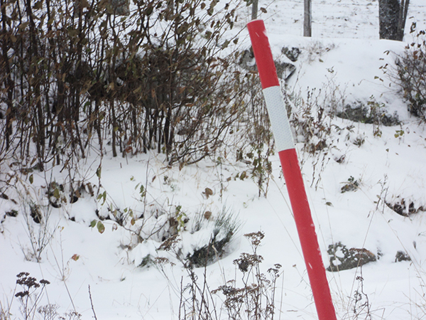 Jalon à neige 1 coupe biseau